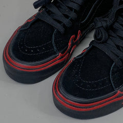 VANS Sk8-Hi Suede Outsole Flame Shoe Men's SZ 3.5 Women's SZ 5.5 Black/Red