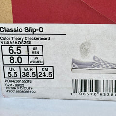 Vans Slip-On Classic Skate Shoes Checkerboard Heather Purple Shoes Unisex