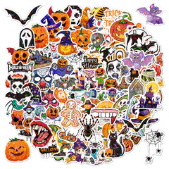 100 PCS Halloween Stickers Halloween Pumpkin Themed Party Favor Stickers for Kids Waterproof Halloween Stickers Bulk Halloween Goodie Bags Stuffers Classroom Decorations Non Repeating
