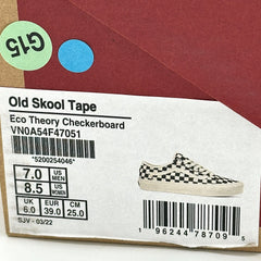Vans Old Skool Tape Low Sneakers Eco Theory Checkerboard Sustainable Shoes