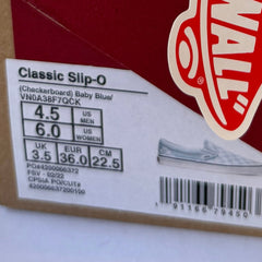 Vans Slip-On Classic Skate Shoes Checkerboard Baby Blue Shoes Classic Unisex