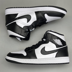 NIKE AIR JORDAN 1 Mid Panda Shoe Women's Sz 7.5 Black / White DV0991-101 (New)