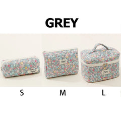 1pcs Cute Quilted Cotton Makeup Bag Women Zipper Cosmetic Organizer Cloth Handbag Box Shape Portable Toiletry Case for Girls