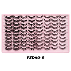 DINGSEN 40 pairs Volume Strip Lashes Faux Mink False Eyelashes Kit Cosmetics Soft Fake Volume Eyelash Extensions Wholesale