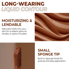 BEAUTY GLAZED Liquid Contour Natural Weightless Long-wearing Smudgeproof Bronzer Face Cosmetics