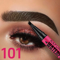 3-color Waterproof eyebrow pen, microblading eyebrow pencil with 4 split head, natural looking brows eye makeup cosmetics gifts