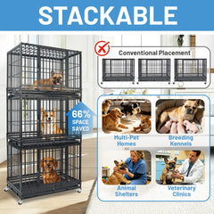 37" Stackable Heavy Duty Dog Kennel 371D08